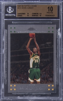 2007-08 Topps Chrome #131 Kevin Durant Rookie Card - BGS PRISTINE 10 